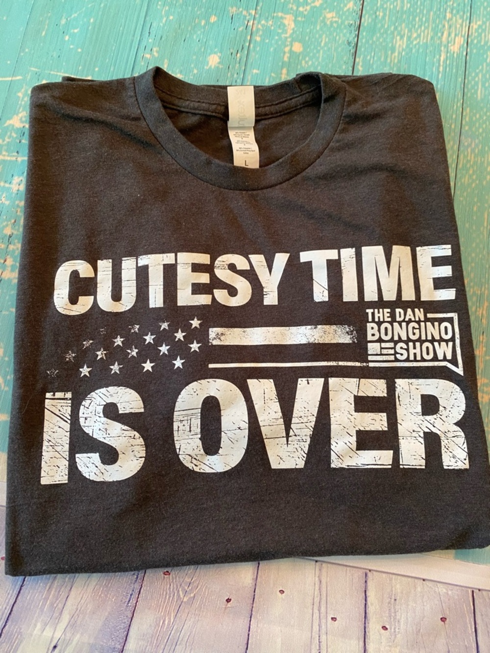 Dan Bongino Show Black "Cutesy Time Is Over" Graphic Tee